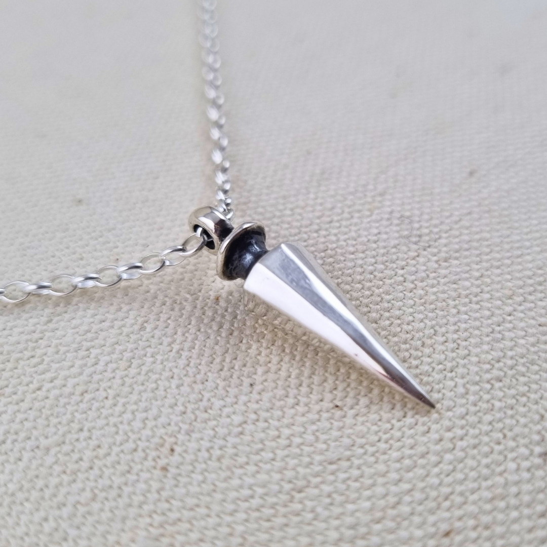 Handcrafted Wayfinder Pendant in solid sterling silver, inspired by ancient navigation.